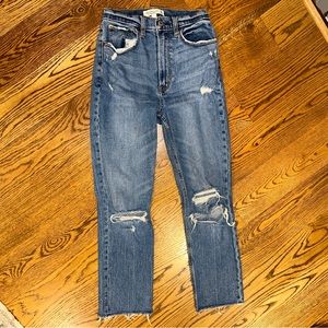 Abercrombie and fitch ankle straight ultra high rise jeans size 26/2